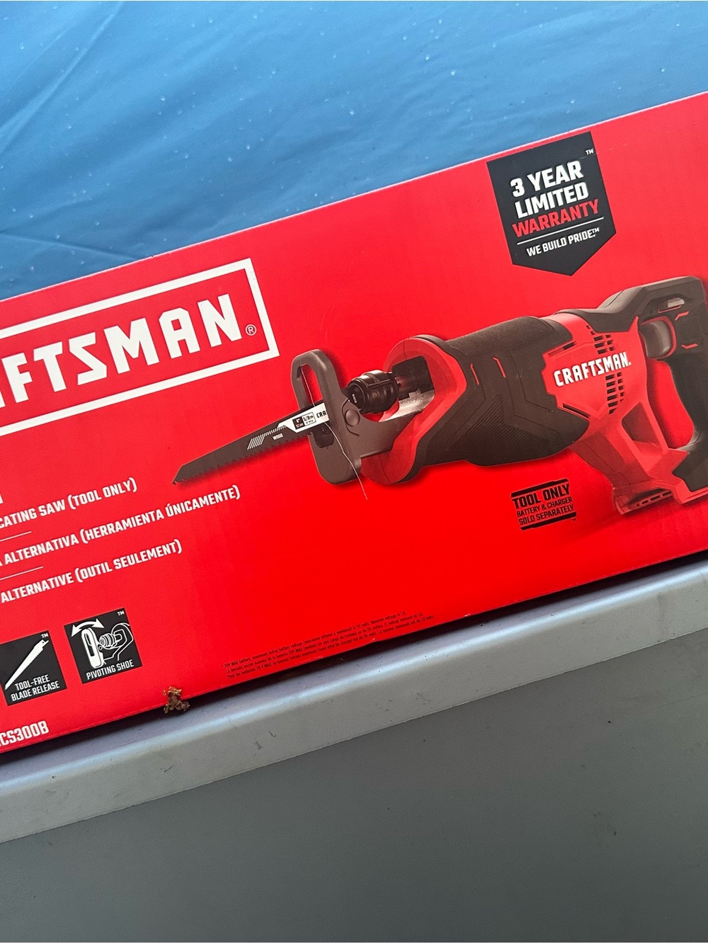 Craftsman Red and Black Cordless Reciprocating Saw (Tool Only)